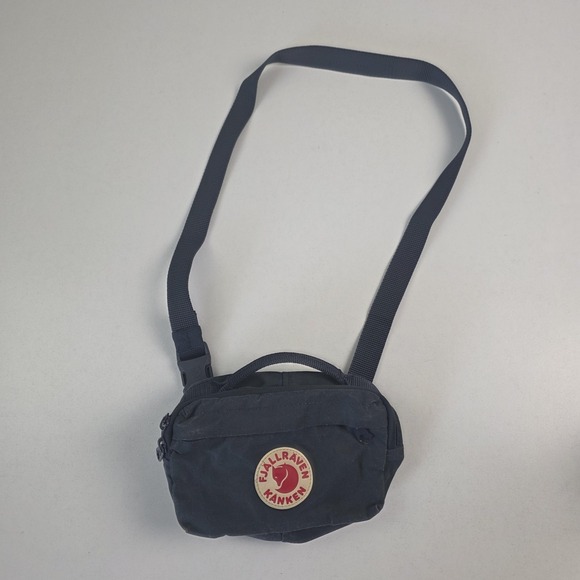 Fjallraven Handbags - Fjallraven Kanken Hip Pack Belt Bag Womens Small Blue Canvas Travel Waist
